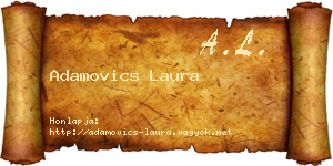 Adamovics Laura névjegykártya